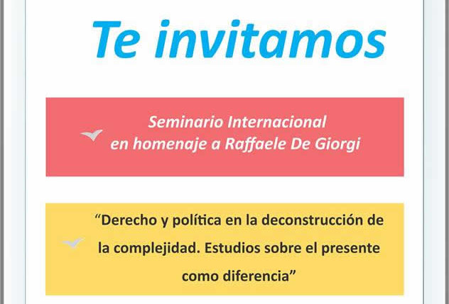 SEMINARIO INTERNACIONAL EN HOMENAJE A RAFFAELE DE GIORGI